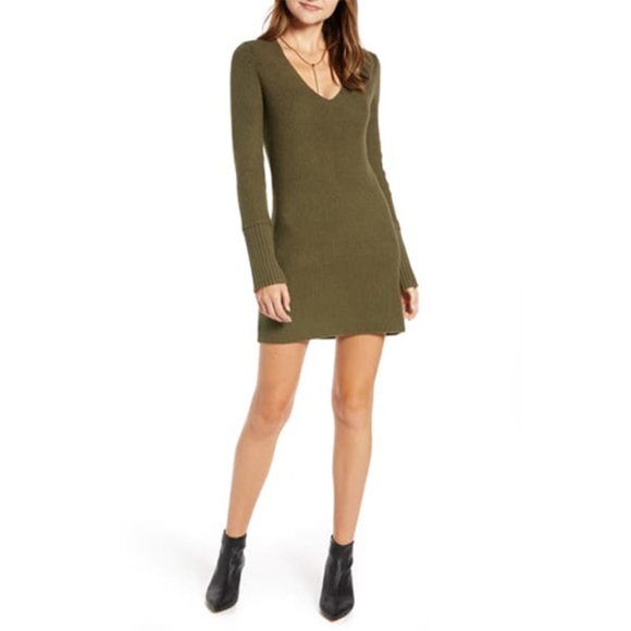 Something Navy Dresses & Skirts - SOMETHING NAVY Fitted Long Sleeve Sweater Dress